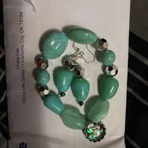 Handcrafted Handmade Bracelet/Earrings set to match